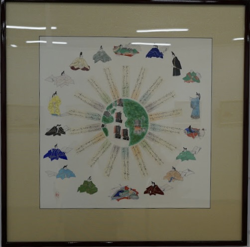 書（仮名）と絵で和歌を楽しむ作品イメージ